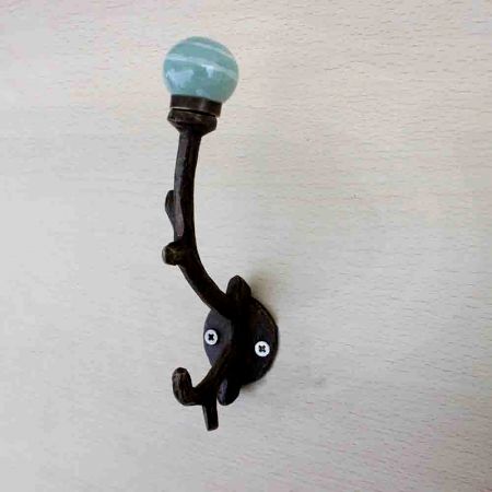 Sage Green Striped Tree Hooks -EHG-01